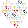 DELORIGIN 32Pcs 8 Colors Spray Painted Alloy Pendants PALLOY-DR0001-01-1