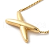 PVD Vacuum Plating 304 Stainless Steel Box Chain Necklaces NJEW-C045-04G-1