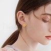 316 Surgical Stainless Steel Daisy Stud Earrings and Pendant Necklace JX377A-7