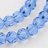 Transparent Glass Bead Strands GLAA-G013-8mm-25-3