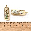 Natural Paua Shell & Epoxy Resin Pendants KK-E794-02G-07-3