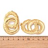 304 Stainless Steel Textured Oval Stud Earrings EJEW-C149-02G-3