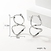 Stainless Steel Twisted Number 8 Shaped Hoop Earrings ZG7415-2-4