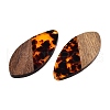 Transparent Resin and Walnut Wood Pendants RESI-T057-05D-3