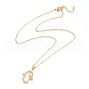 Brass Cubic Zirconia Pendant Necklaces & Stud Earrings Jeweley Sets SJEW-L154-13G-2