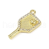 Brass Micro Pave Cubic Zirconia Pendants KK-M322-31G-2