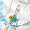 Fish Glass Seed Beaded Pendant Decoration HJEW-MZ00178-2