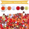 SUNNYCLUE 1200Pcs 6 Colors Thanksgiving Day Themed Opaque Acrylic Beads MACR-SC0001-44-2