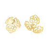 Rack Plating Brass Flower Bead Caps KK-K381-03G-01-1