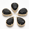Faceted Glass Pendants GLAA-T010-016A-2