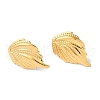 Wing Ion Plating(IP) 304 Stainless Steel Stud Earrings for Women EJEW-L287-005G-1