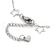 Tarnish Resistant 304 Stainless Steel Cable Chain Anklets AJEW-H104-06P-4