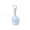 UV Plating Acrylic Mushroom Pendant Decorations HJEW-JM03393-4