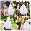 Bowknot Polyester Long Mesh Tulle Bridal Veils OHAR-WH20005-06-5