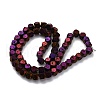 Electroplated Natural Lava Rock Beads Strands G-A256-C01-01B-3