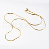 Brass Snake Chain Necklaces X-MAK-L009-01G-2