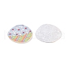 Plaid Theme Printed Acrylic Pendants OACR-T028-05D-1