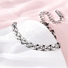 304 Stainless Steel Panther Chain Bracelets for Women BJEW-R027-07P-3