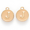 Golden Plated Alloy Enamel Charms X-ENAM-S118-06J-1