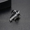 Leaf Brass Micro Pave Cubic Zirconia Cuff Rings for Women FS-WG3B787-01-4