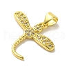 Brass Micro Pave Cubic Zirconia Pendants KK-Z042-04G-01-2