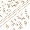 DIY Brass Chain Extender/End Chains Making Kits DIY-FS0005-61RG-2
