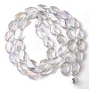 Transparent Electroplate Glass Bead Strands EGLA-C001-AB02-3