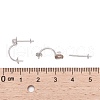 Anti-Tarnish Rhodium Plated 925 Sterling Silver Stud Earring Findings STER-M089-08-3