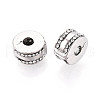Alloy Rhinestone European Beads FIND-N009-07G-1