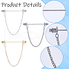 Gorgecraft Zinc Alloy Hanging Chain Brooches FIND-GF0006-87D-6