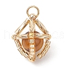 Natural Tiger Eye & Handmade Glass Seed Beaded Round Pendants PALLOY-MZ00471-2