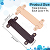 WADORN 2Pcs 2 Colors Imitation Leather Bag Strap Padding FIND-WR0010-25-2