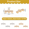   24Pcs 2 Colors Alloy Micro Pave Clear Cubic Zirconia Chandelier Component Links FIND-PH0021-03-2