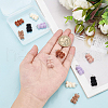 BENECREAT 12Pcs 6 Colors Opaque Flocky Resin Pendants RESI-BC0001-01-3
