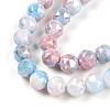 Electroplate Glass Beads Strands GLAA-N010-8mm-04-3