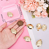 Beebeecraft 6Pcs Brass Locket Pendants KK-BBC0015-50-3