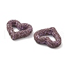 Heart Shape Polymer Clay Rhinestone Beads CLAY-NH0001-09A-05-2