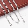 Tarnish Resistant Men's Casual Style 304 Stainless Steel Figaro Chain Necklaces STAS-O037-17P-3