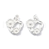 925 Sterling Silver Flower Charms STER-D302-08C-S-1