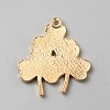 Saint Patrick's Day Glitter Alloy Enamel Pendants ENAM-CJC0003-58G-KCG-2