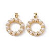 Brass Micro Pave Cubic Zirconia Pendants KK-B061-14G-2