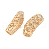 Hollow Out Brass Tube Beads KK-G532-03G-2