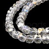 Electroplate Transparent Glass Beads Strands GLAA-C029-03A-5