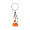 Glass & Tibetan Style Alloy Keychain KEYC-MZ00037-3