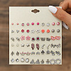 30Pairs Alloy & Plastic Imitation Pearl & Rhinestone Stud Earring Sets WGF62EF-12-1