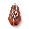 Natural Red Jasper Pendants G-G870-09P-03-1