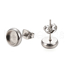 304 Stainless Steel Stud Earring Settings STAS-K202-05B-P-1