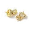 Brass Micro Pave Cubic Zirconia Pendants Bails KK-D324-39G-2