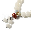 Round Natural White Jade Stretch Bracelets BJEW-B080-34C-3