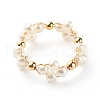 Glass Pearl Beads Finger Rings X1-RJEW-TA00005-1